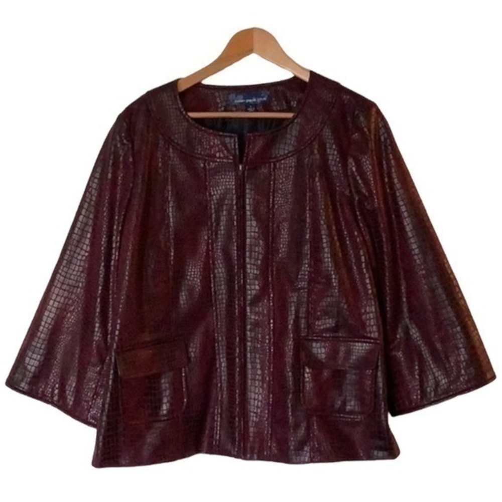 Crocodile faux jacket